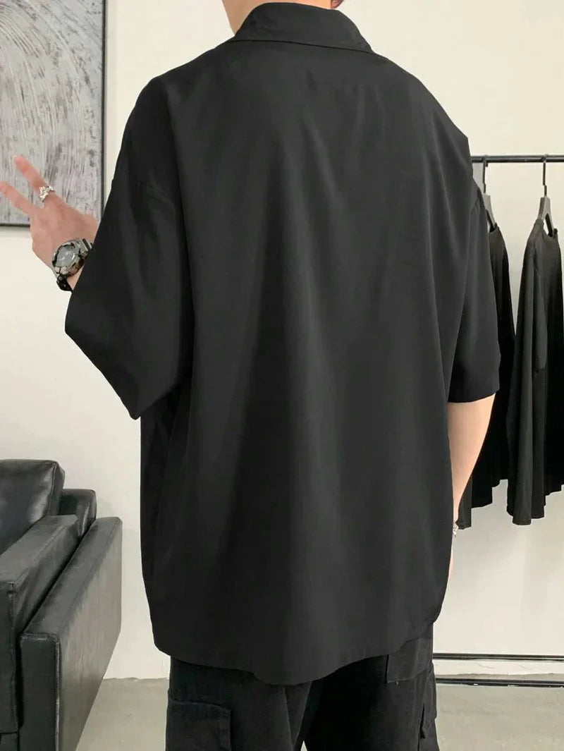 Relaxed Fit Drop Shoulder Shirt For Men