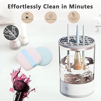 Electric Makeup Brush Cleaner for All Size Beauty Makeup Brushes,Auto-Rotating Brush Cleaner Deep Cleaning