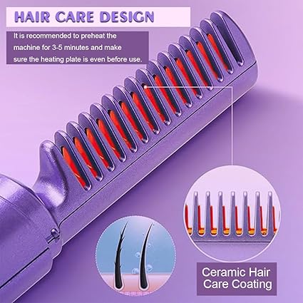 Wireless Hair Styling Comb Magic – Versatile Electric Mini Straightener