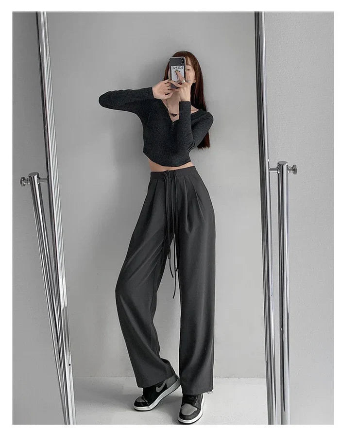 Seoul Stride Wide-Leg Bottoms